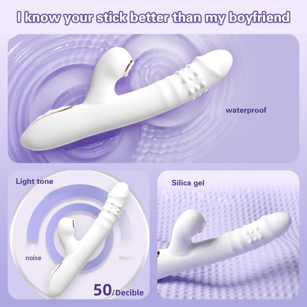 360° Gawli Rotation Sucking Thrusting Dildo Vibrator - DD13