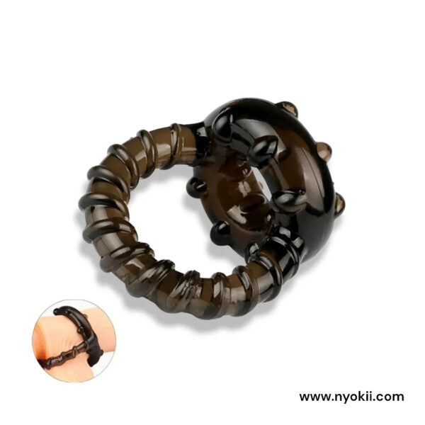 Spiral Cock Ring With Ball Locker