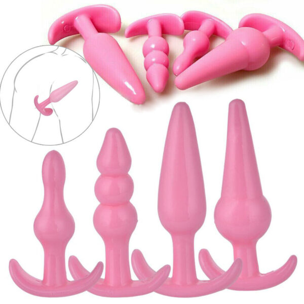 4 Pcs Silicone Anal Plug For Beginner To Pro - AN10